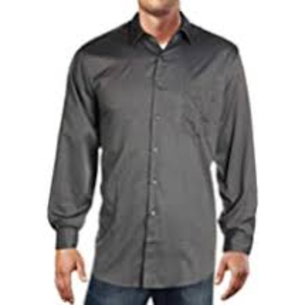 Haggar Long Sleeve Button Down Dress Shirt EUC XXL